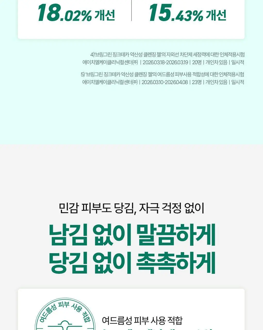 [NEW]브링그린 징크테카 약산성 클렌징 젤 200mL 상세페이지 13